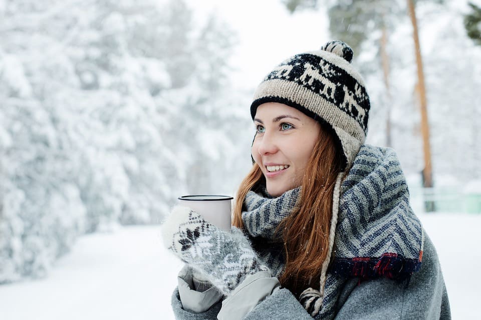 Kaffepaus i snön